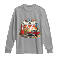 Retro Route Highway 66 Long Sleeve Shirt Boho Wildflower Americana Floral