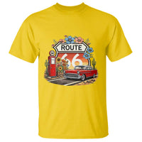 Retro Route Highway 66 T Shirt Boho Wildflower Americana Floral
