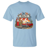 Retro Route Highway 66 T Shirt Boho Wildflower Americana Floral