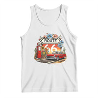 Retro Route Highway 66 Tank Top Boho Wildflower Americana Floral