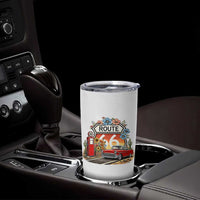 Retro Route Highway 66 Tumbler Cup Boho Wildflower Americana Floral