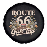 Retro Floral Route Highway 66 Girls Trip Road Trip Spare Tire Cover