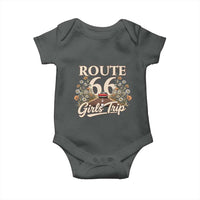 Retro Floral Route Highway 66 Girls Trip Road Trip Baby Onesie