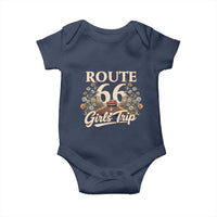 Retro Floral Route Highway 66 Girls Trip Road Trip Baby Onesie
