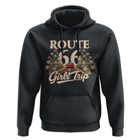 Retro Floral Route Highway 66 Girls Trip Road Trip Hoodie