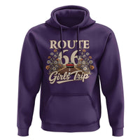 Retro Floral Route Highway 66 Girls Trip Road Trip Hoodie