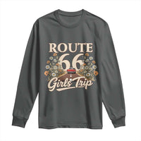 Retro Floral Route Highway 66 Girls Trip Road Trip Long Sleeve Shirt
