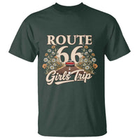 Retro Floral Route Highway 66 Girls Trip Road Trip T Shirt