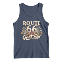 Retro Floral Route Highway 66 Girls Trip Road Trip Tank Top