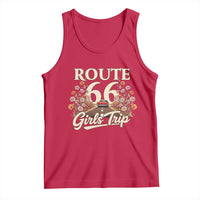 Retro Floral Route Highway 66 Girls Trip Road Trip Tank Top