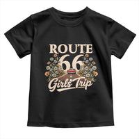 Retro Floral Route Highway 66 Girls Trip Road Trip Toddler T Shirt