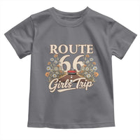 Retro Floral Route Highway 66 Girls Trip Road Trip Toddler T Shirt