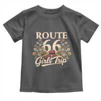 Retro Floral Route Highway 66 Girls Trip Road Trip Toddler T Shirt
