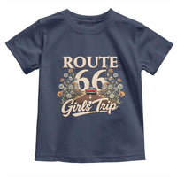 Retro Floral Route Highway 66 Girls Trip Road Trip Toddler T Shirt