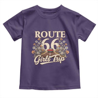 Retro Floral Route Highway 66 Girls Trip Road Trip Toddler T Shirt