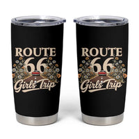 Retro Floral Route Highway 66 Girls Trip Road Trip Tumbler Cup