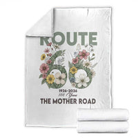 Route Highway 66 Throw Blanket Floral Centennial 100 Year Anniversary