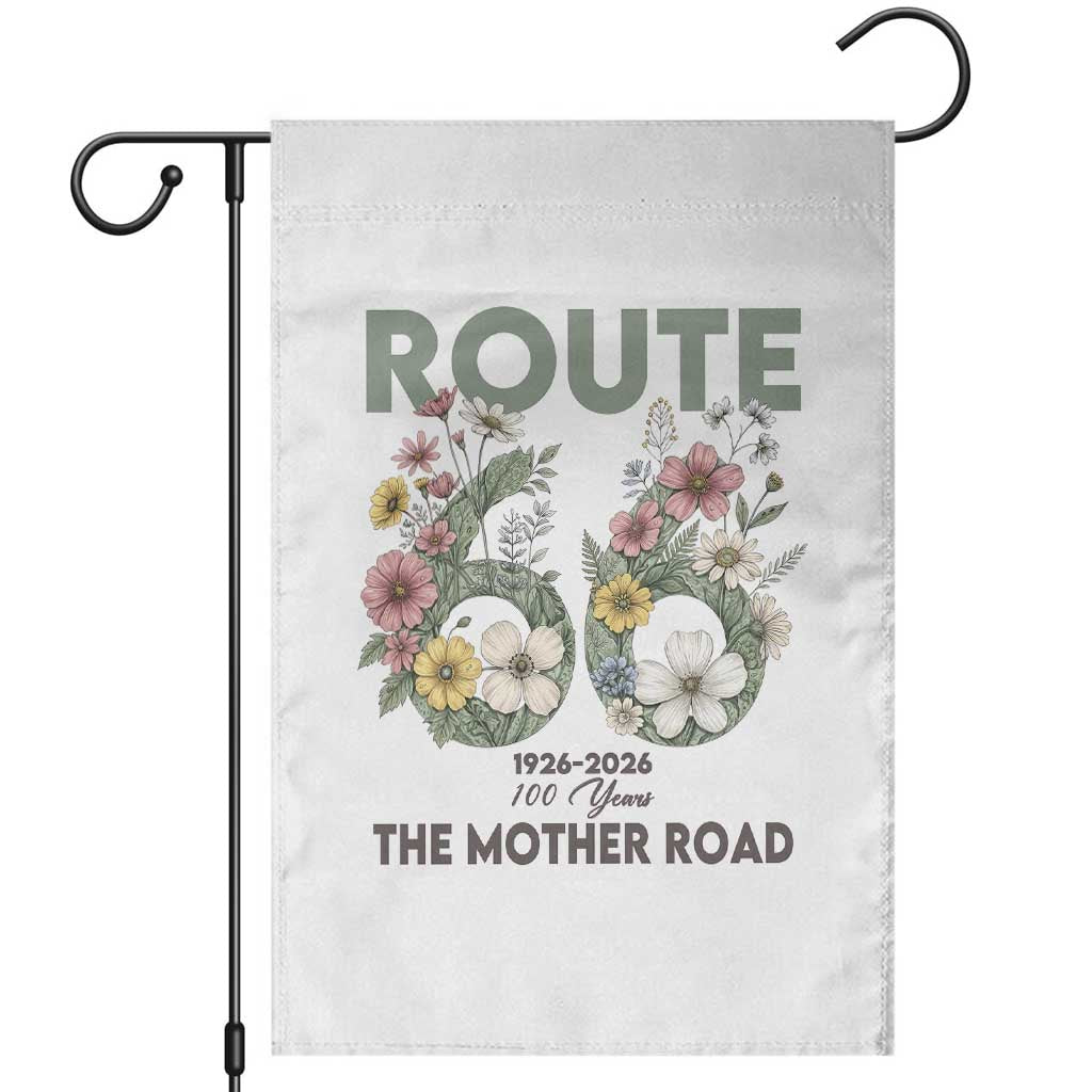 Route Highway 66 Garden Flag Floral Centennial 100 Year Anniversary