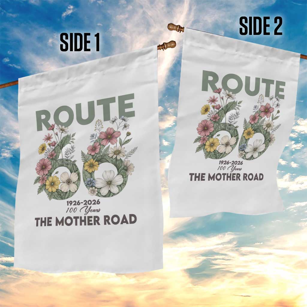 Route Highway 66 Garden Flag Floral Centennial 100 Year Anniversary