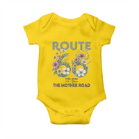 Route Highway 66 Baby Onesie Floral Centennial 100 Year Anniversary