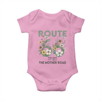 Route Highway 66 Baby Onesie Floral Centennial 100 Year Anniversary