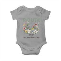 Route Highway 66 Baby Onesie Floral Centennial 100 Year Anniversary