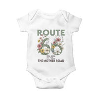 Route Highway 66 Baby Onesie Floral Centennial 100 Year Anniversary