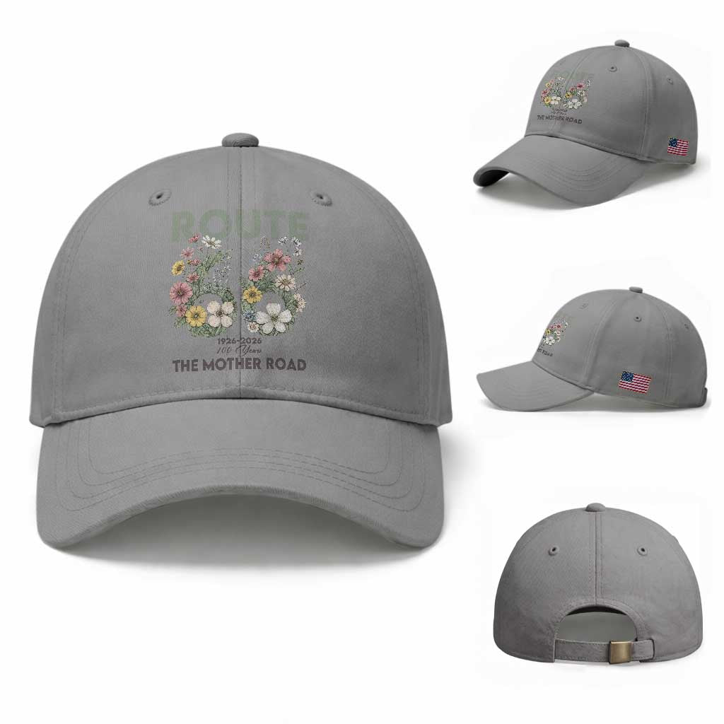 Route Highway 66 Baseball Cap Floral Centennial 100 Year Anniversary