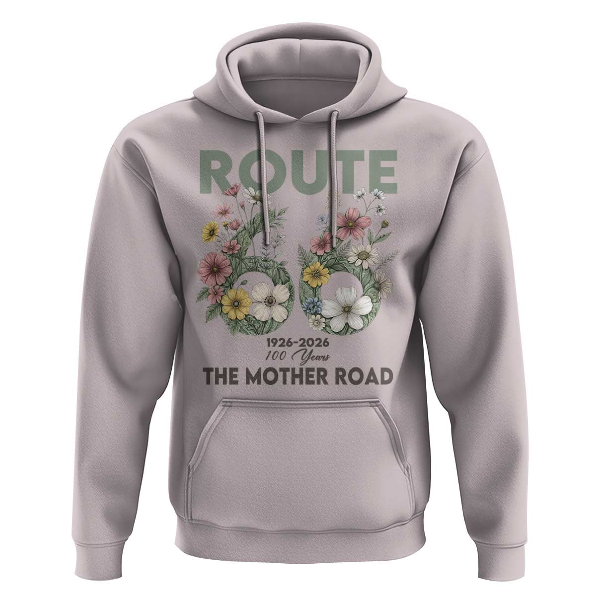 Route Highway 66 Hoodie Floral Centennial 100 Year Anniversary