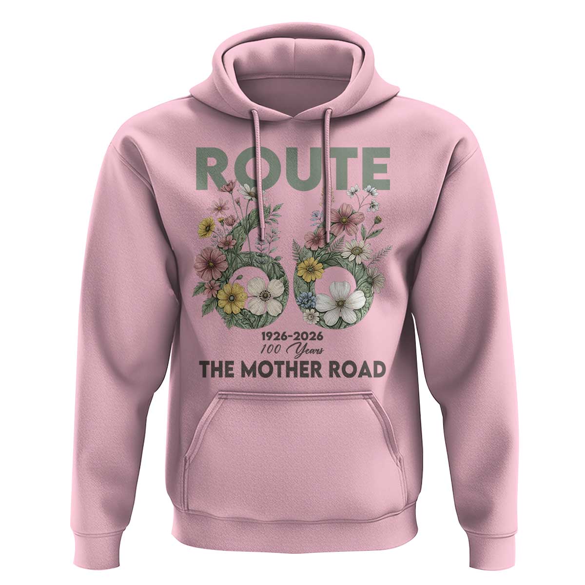 Route Highway 66 Hoodie Floral Centennial 100 Year Anniversary