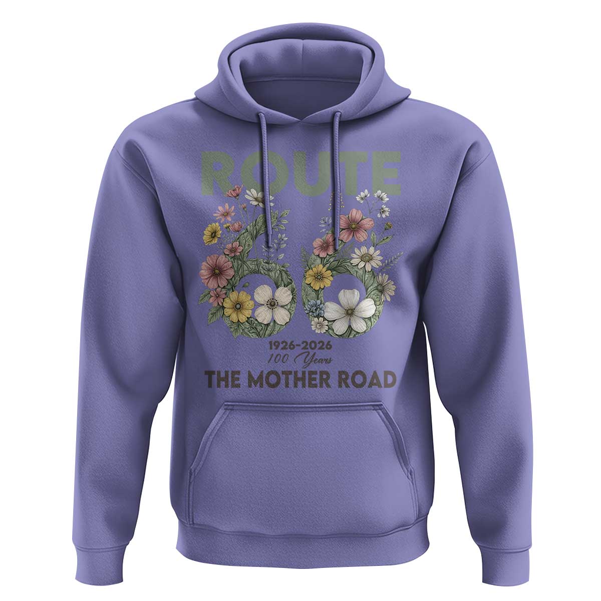Route Highway 66 Hoodie Floral Centennial 100 Year Anniversary