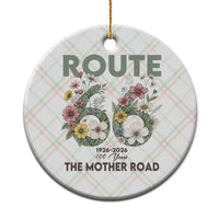 Route Highway 66 Ceramic Ornament Floral Centennial 100 Year Anniversary