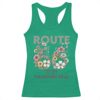 Route Highway 66 Racerback Tank Top Floral Centennial 100 Year Anniversary