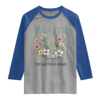 Route Highway 66 Raglan Shirt Floral Centennial 100 Year Anniversary