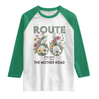 Route Highway 66 Raglan Shirt Floral Centennial 100 Year Anniversary