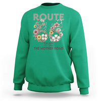 Route Highway 66 Sweatshirt Floral Centennial 100 Year Anniversary