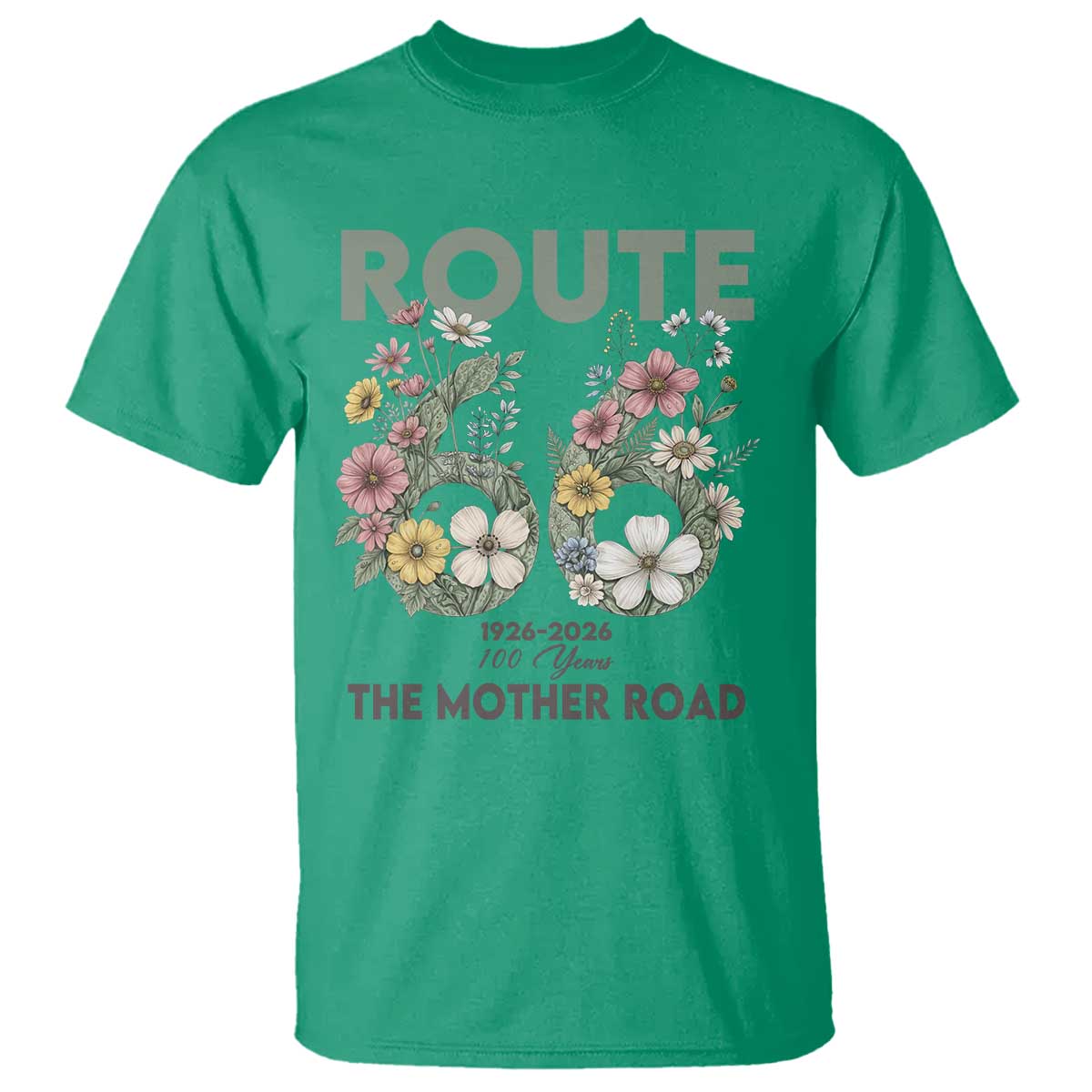 Route Highway 66 T Shirt Floral Centennial 100 Year Anniversary