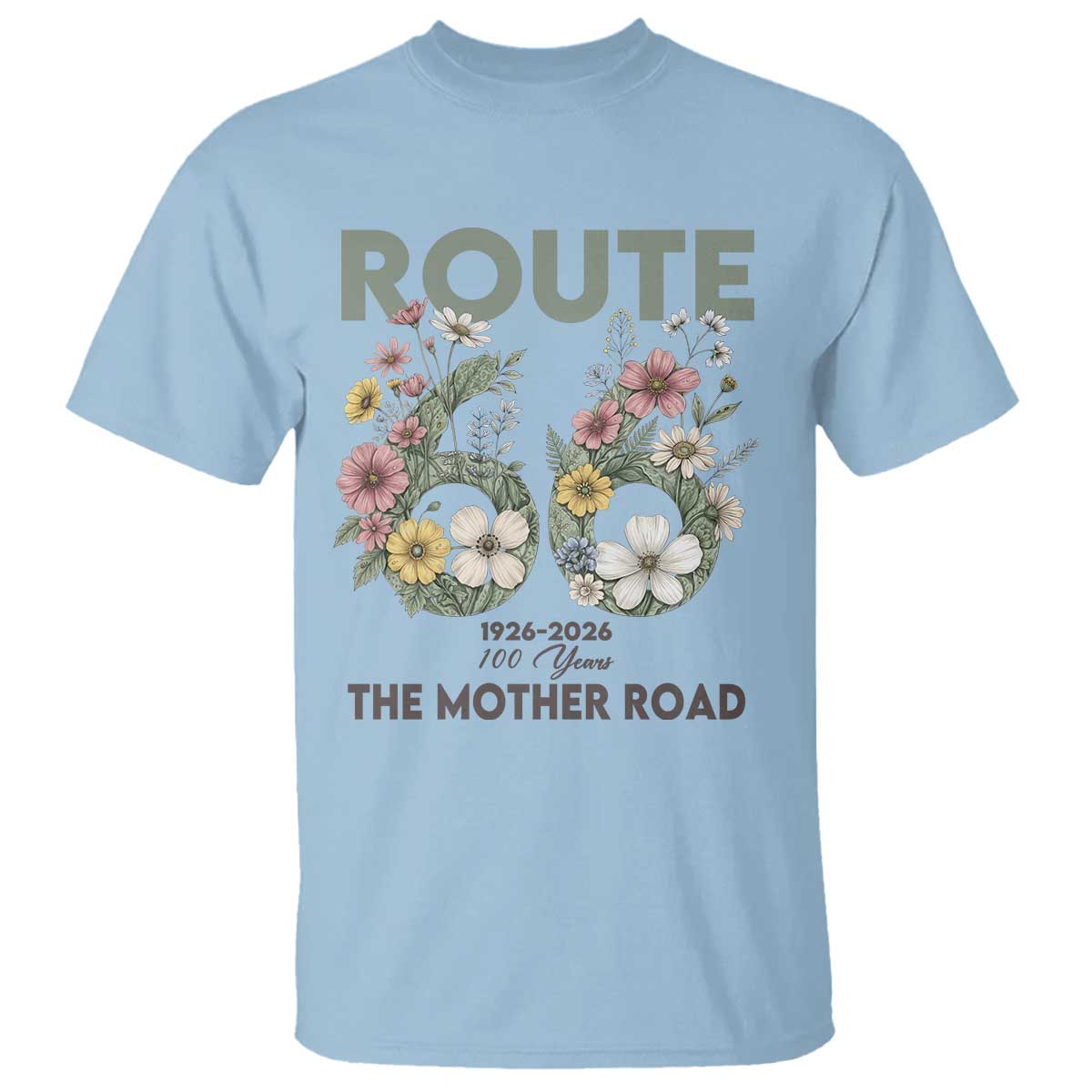 Route Highway 66 T Shirt Floral Centennial 100 Year Anniversary
