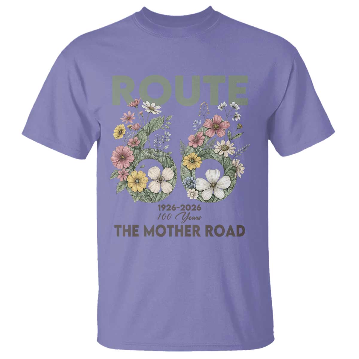 Route Highway 66 T Shirt Floral Centennial 100 Year Anniversary