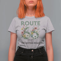 Route Highway 66 T Shirt For Women Floral Centennial 100 Year Anniversary