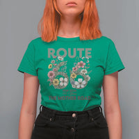 Route Highway 66 T Shirt For Women Floral Centennial 100 Year Anniversary
