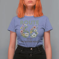 Route Highway 66 T Shirt For Women Floral Centennial 100 Year Anniversary