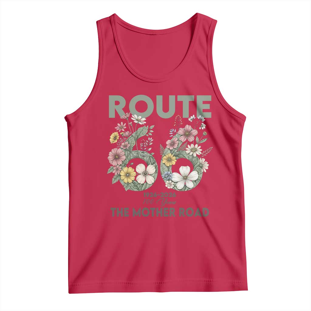 Route Highway 66 Tank Top Floral Centennial 100 Year Anniversary