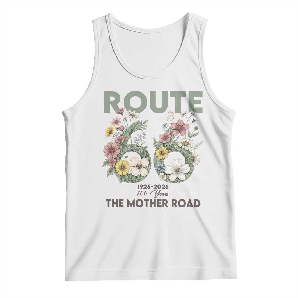 Route Highway 66 Tank Top Floral Centennial 100 Year Anniversary