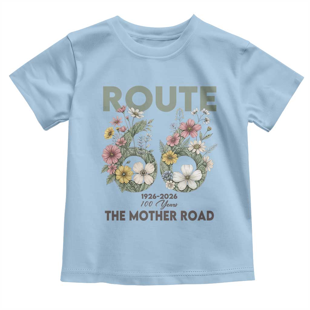 Route Highway 66 Toddler T Shirt Floral Centennial 100 Year Anniversary