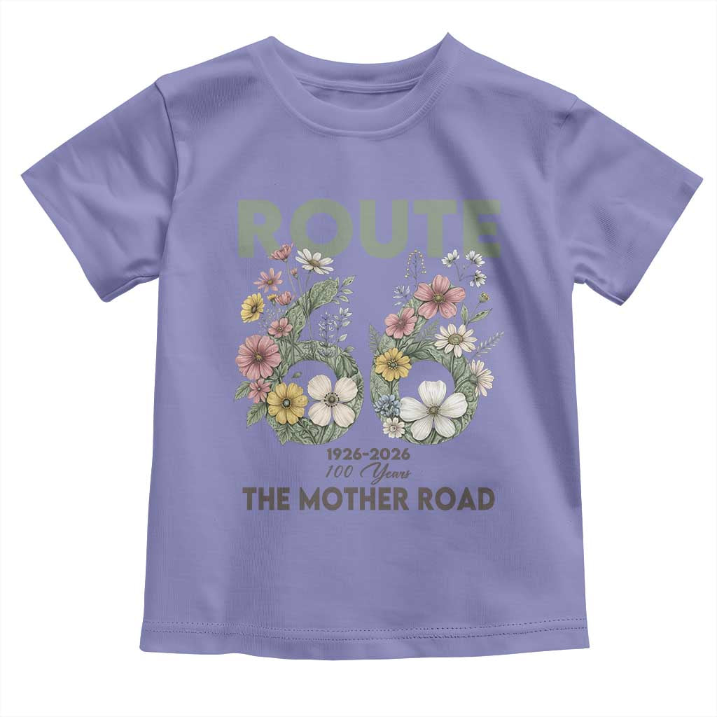 Route Highway 66 Toddler T Shirt Floral Centennial 100 Year Anniversary