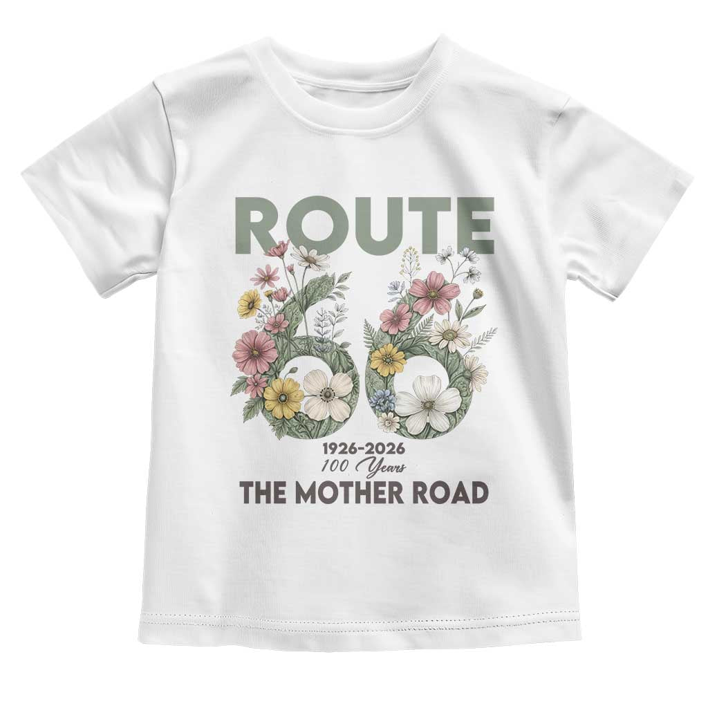 Route Highway 66 Toddler T Shirt Floral Centennial 100 Year Anniversary