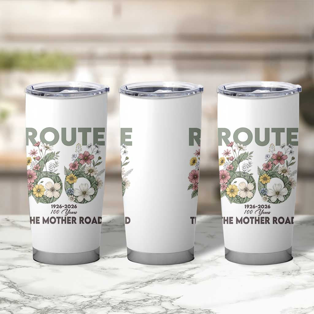 Route Highway 66 Tumbler Cup Floral Centennial 100 Year Anniversary