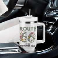 Route Highway 66 Tumbler With Handle Floral Centennial 100 Year Anniversary