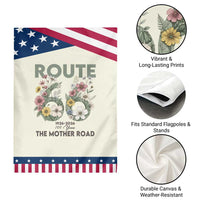 Route Highway 66 Garden Flag Floral Centennial 100 Year Anniversary